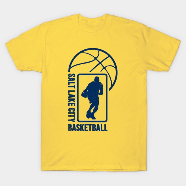 Salt Lake City Basketball 02 T-Shirt by yasminkul